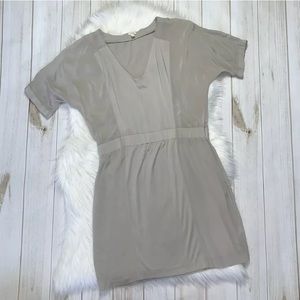 J. Crew Hideaway Dress Silk Scoopneck Taupe Tan